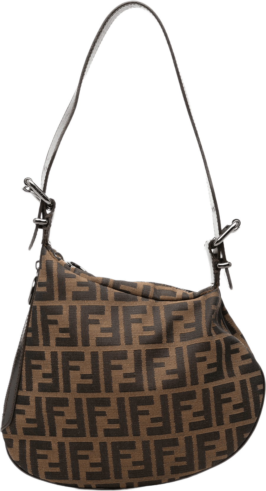 Fendi Zucca Canvas Oyster Hobo, från Luxclusif, i färgen brown.