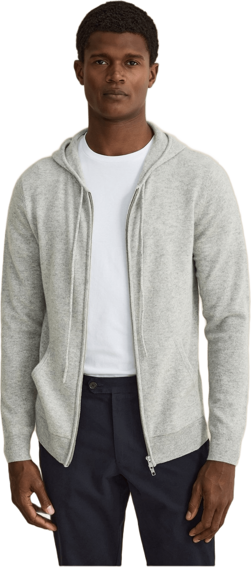 Cashmere Hoodie Eddie, från John Henric, i färgen light grey.