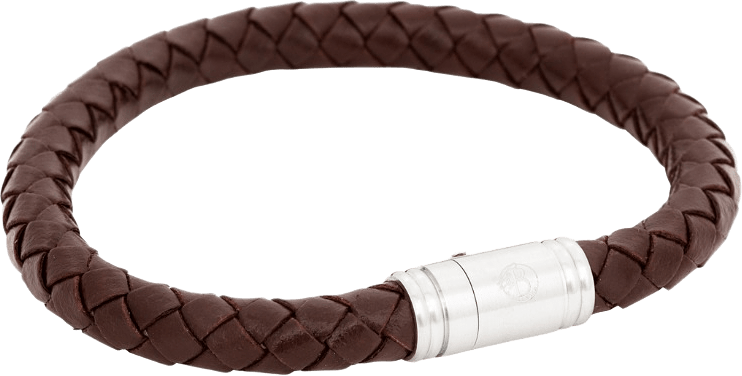 Linus Läderarmband, från by BILLGREN, i färgen brown/stainless steel.