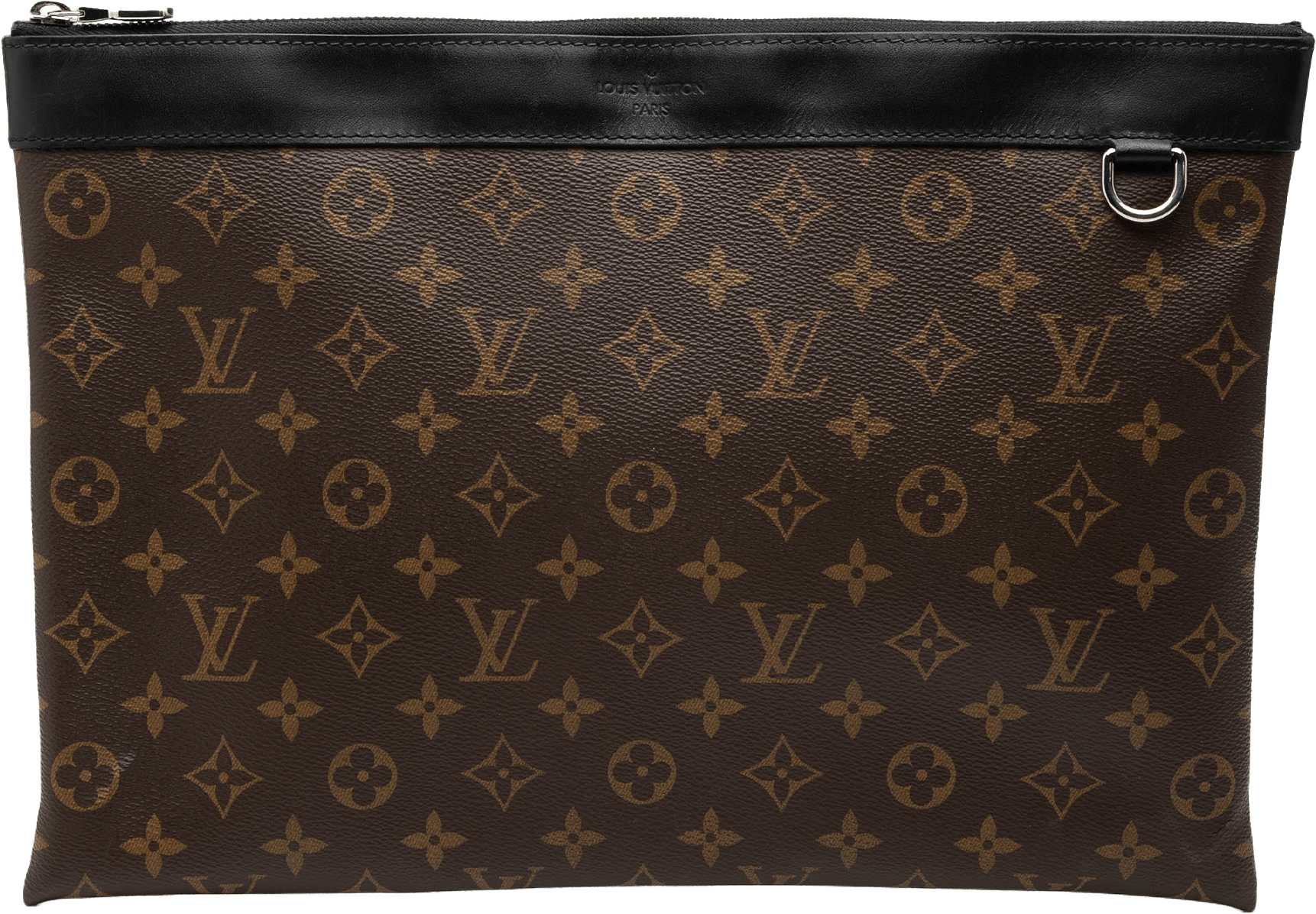 Louis Vuitton Monogram Macassar Discovery Pochette Gm, från Luxclusif, i färgen brown.