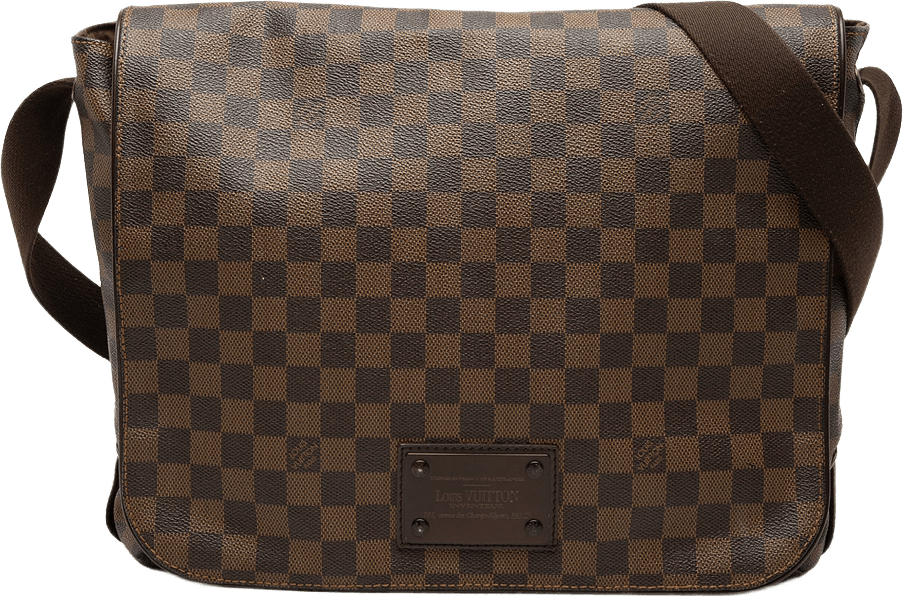 Louis Vuitton Damier Ebene Brooklyn Gm, från Luxclusif, i färgen brun.