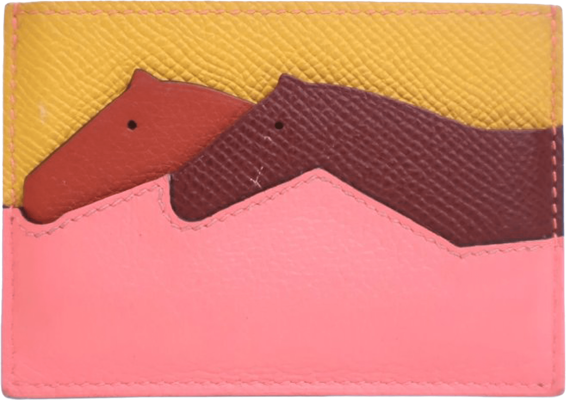 Hermès Evercolor And Epsom Les Petits Chevaux Card Holder, från Luxclusif, i färgen pink.