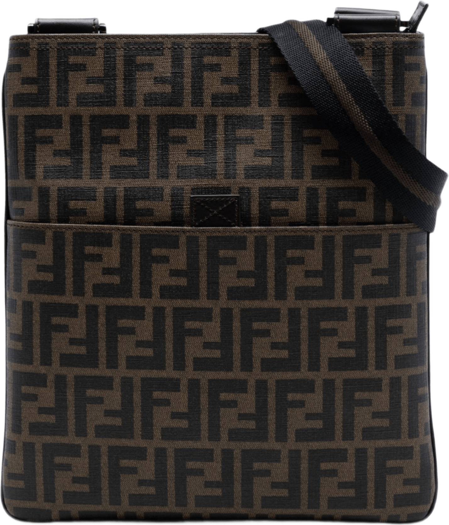 Fendi Zucca Spalmati Crossbody, från Luxclusif, i färgen brown.