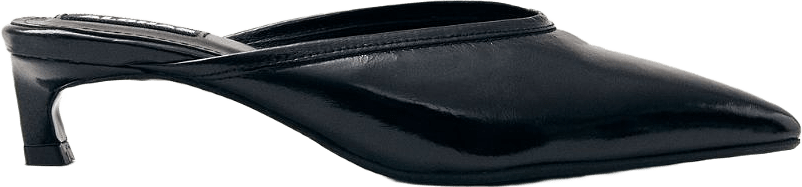 Tessa Onix Black Leather Mules