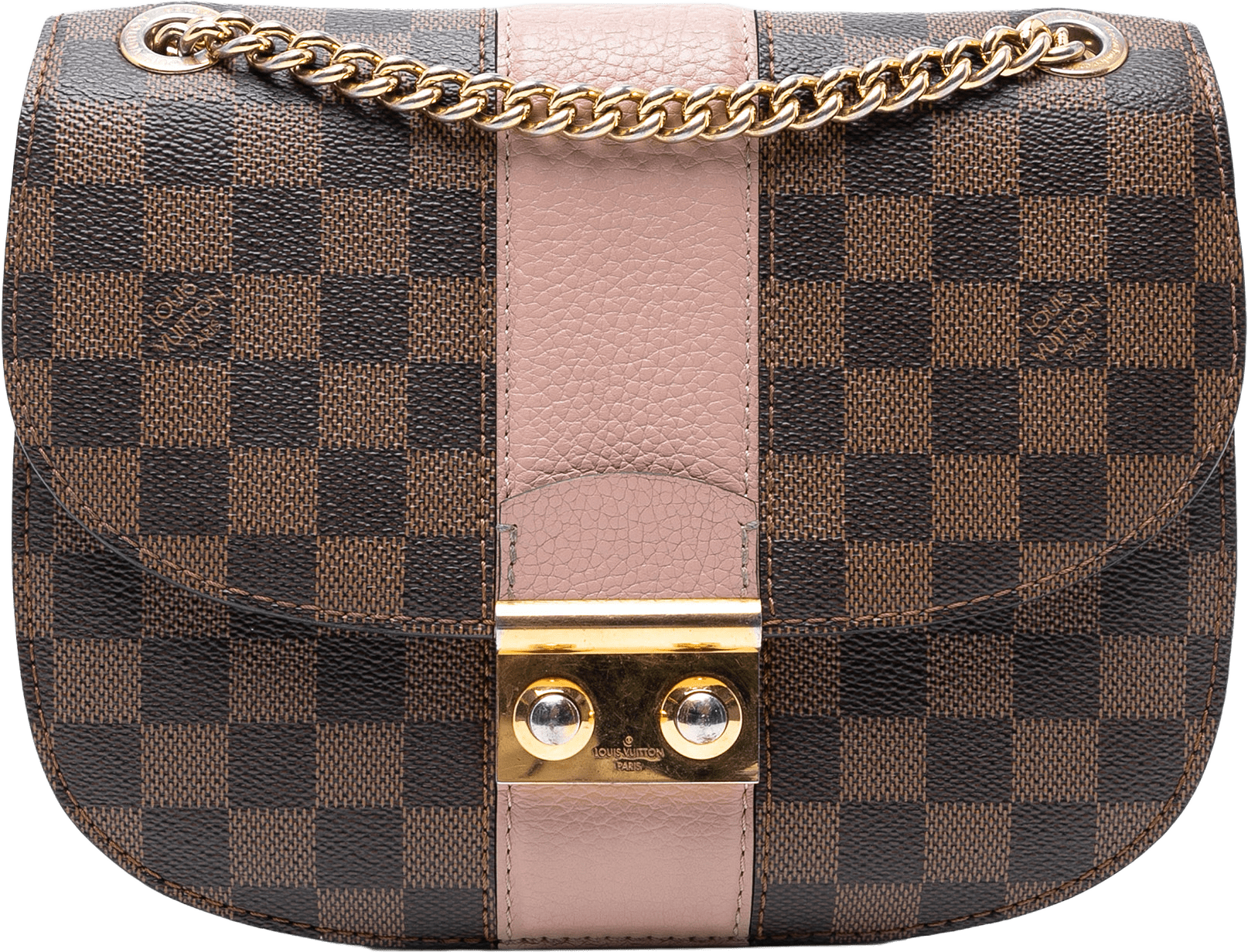Louis Vuitton Damier Ebene Cuir Taurillon Wight, från Luxclusif, i färgen brown.