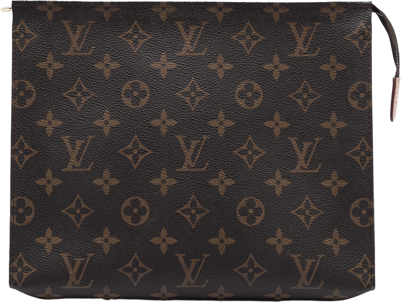 Louis Vuitton Monogram Toiletry Pouch 26, från Luxclusif, i färgen brown.