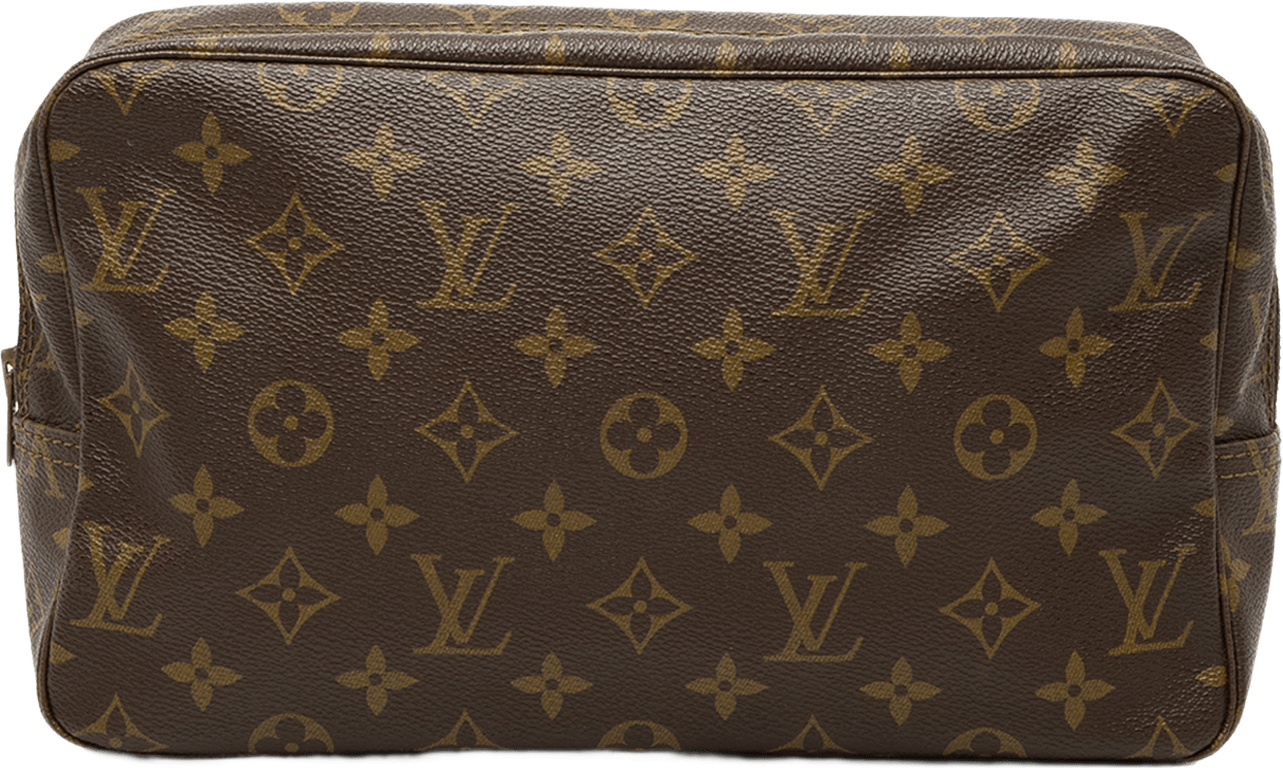 Louis Vuitton Monogram Trousse Toilette 28, från Luxclusif, i färgen brown.