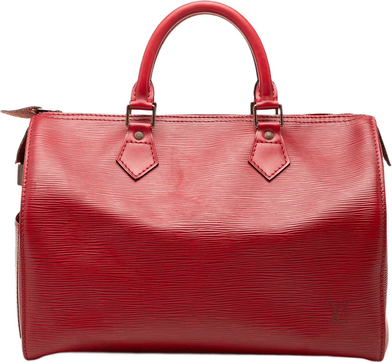 Louis Vuitton Epi Speedy 30, från Luxclusif, i färgen red.