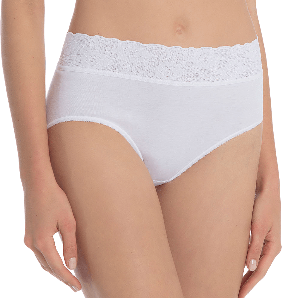 Bomullstrosa Lycraspitze Maxi 23907, från Calida, i färgen White.