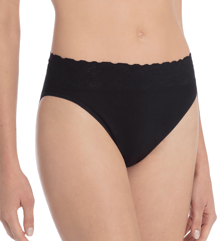 Bomullstrosa Lycraspitze Slip 21901, från Calida, i färgen Black.