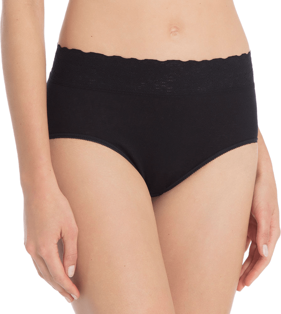 Bomullstrosa Lycraspitze Maxi 23907, från Calida, i färgen Black.