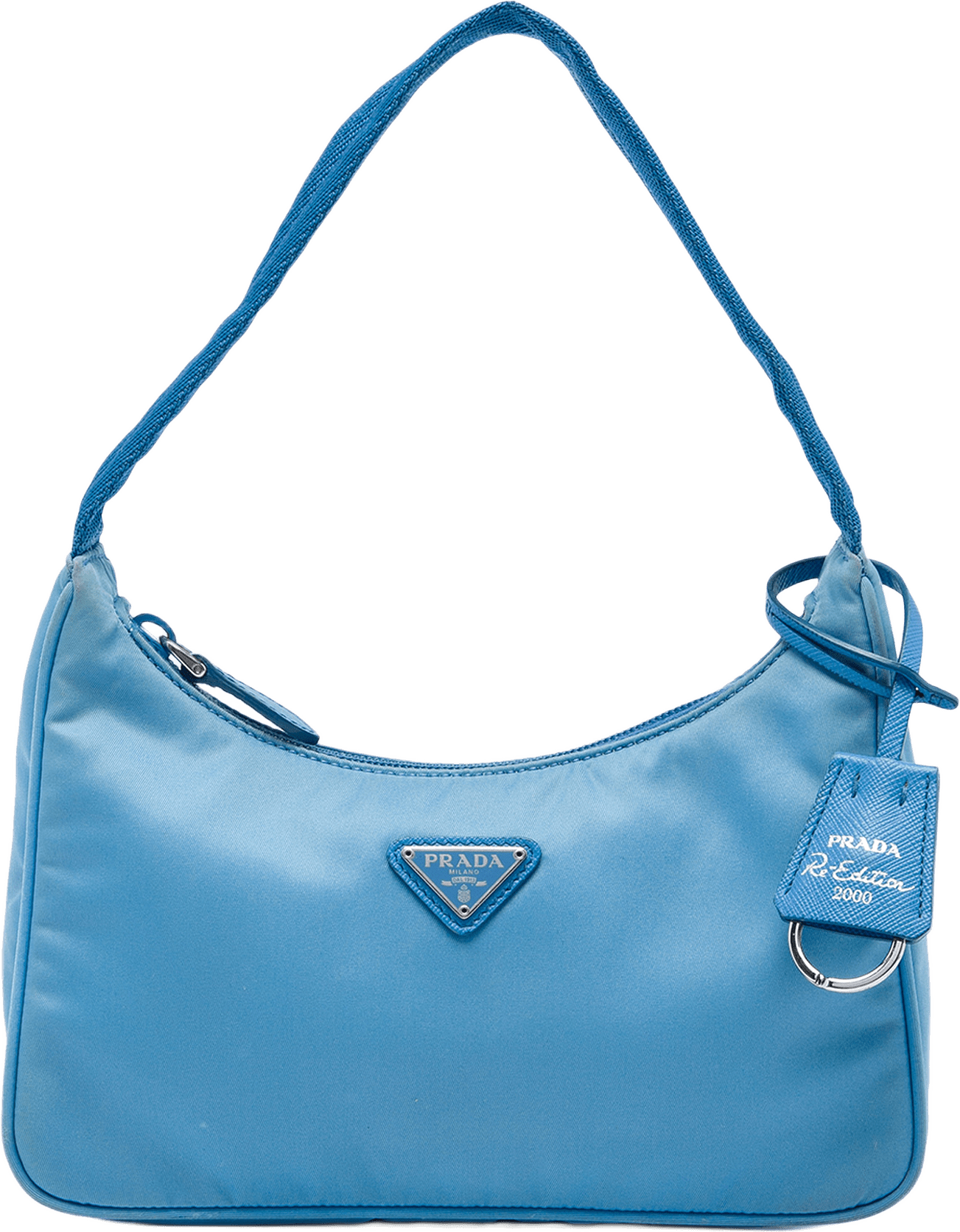 Prada Mini Tessuto Re Edition 2000 Shoulder Bag, från Luxclusif, i färgen blå.
