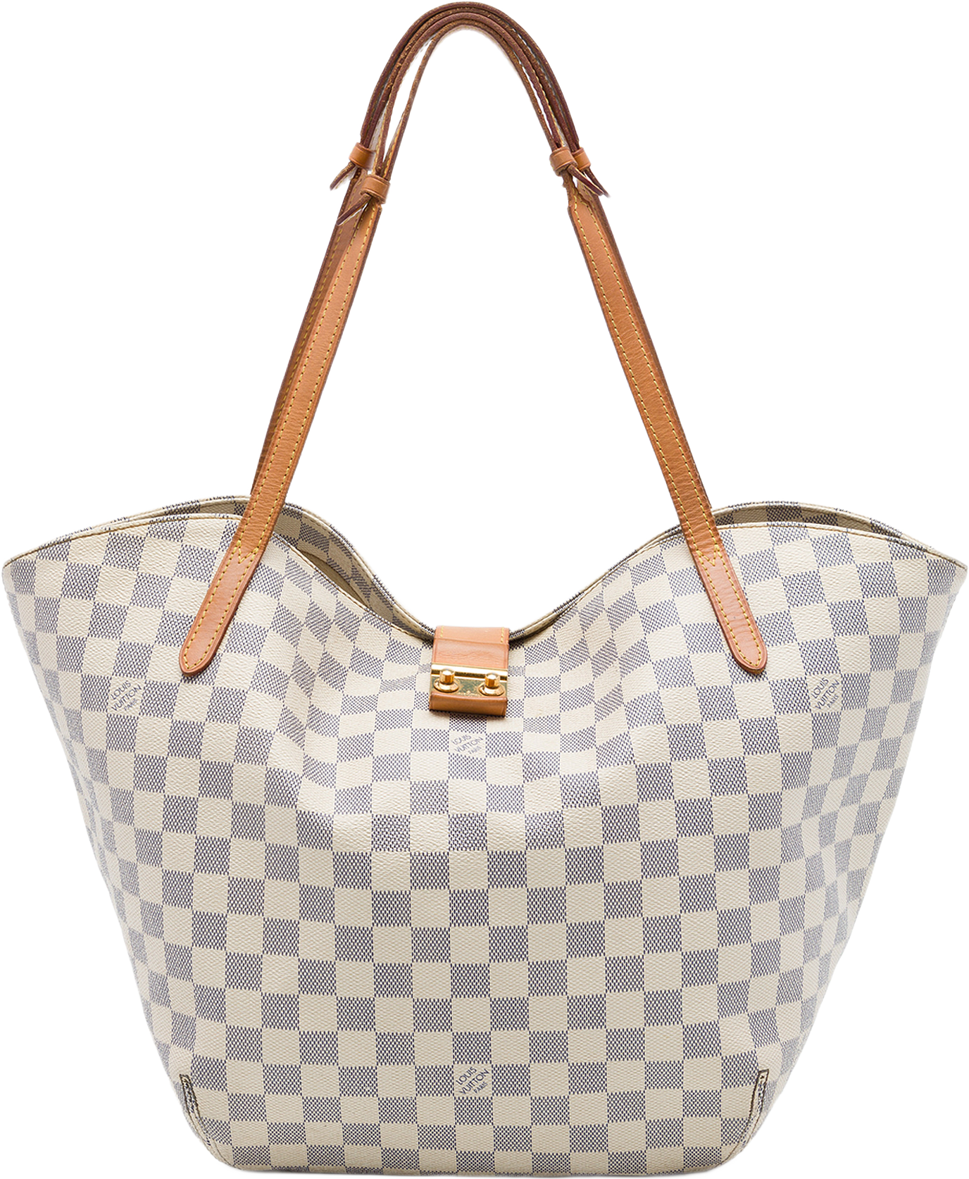 Louis Vuitton Damier Azur Salina Gm, från Luxclusif, i färgen vit.
