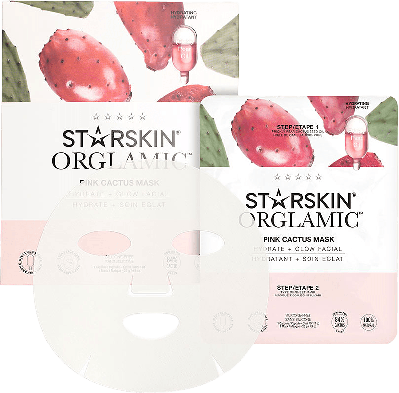 Orglamic™ Pink Cactus Mask, från Starskin, i färgen Pink.