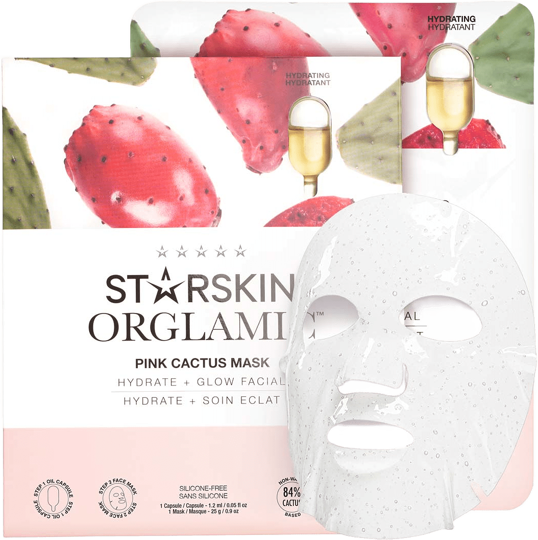 Orglamic™ Pink Cactus Mask, från Starskin, i färgen Pink.