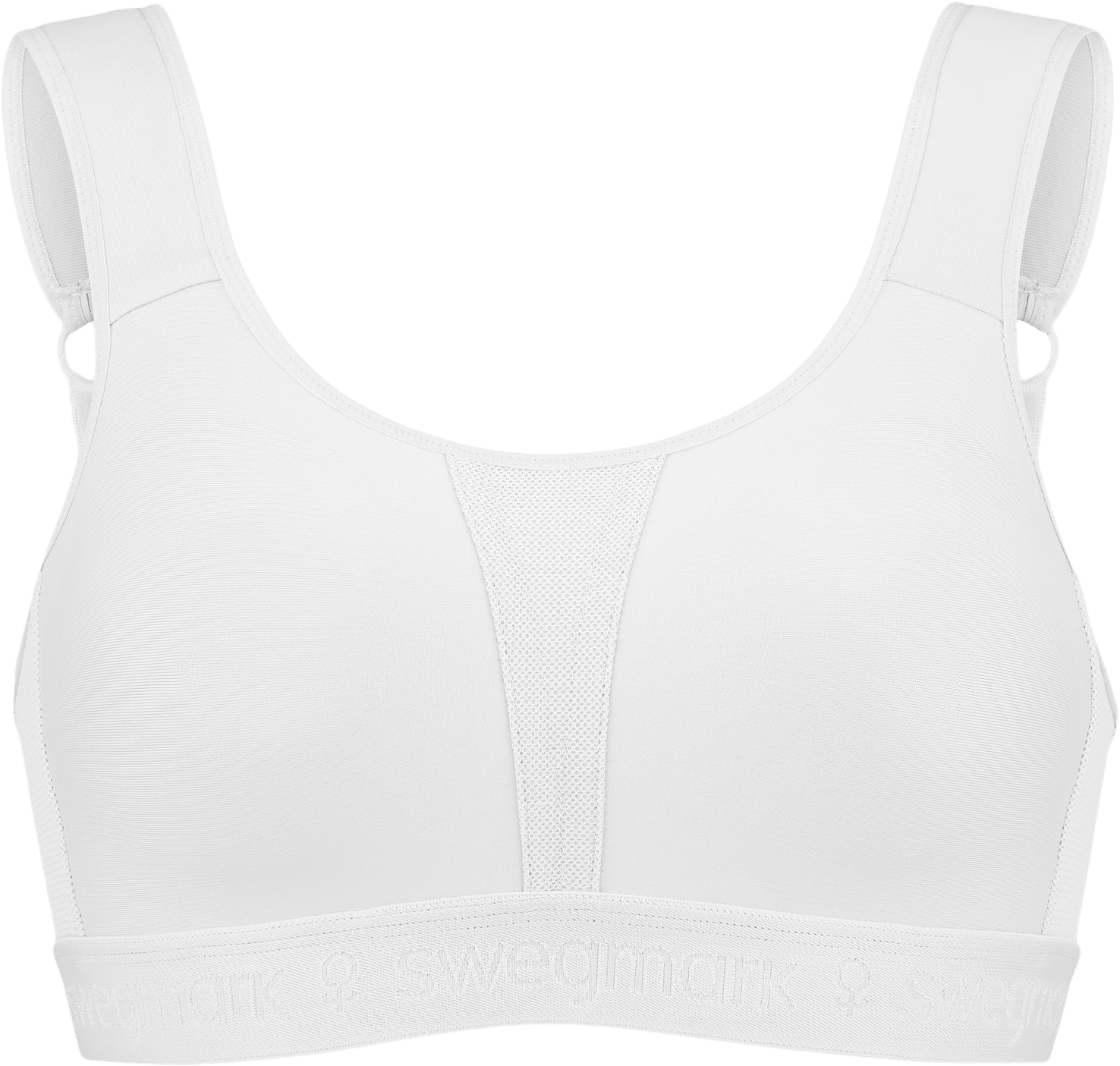 Kimberly Iconic Sport-bh, från Swegmark, i färgen vit.