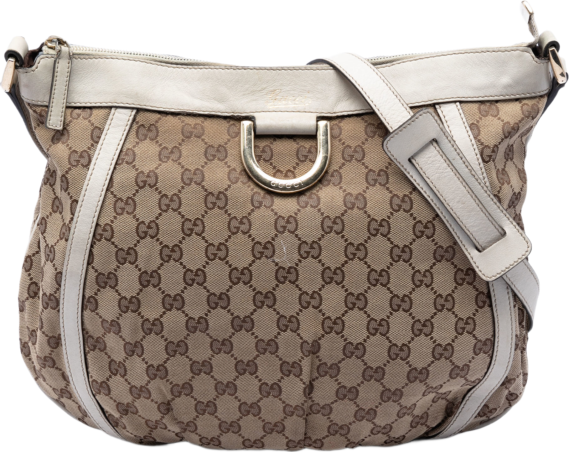 Gucci Gg Canvas Abbey D Ring Crossbody, från Luxclusif, i färgen beige.