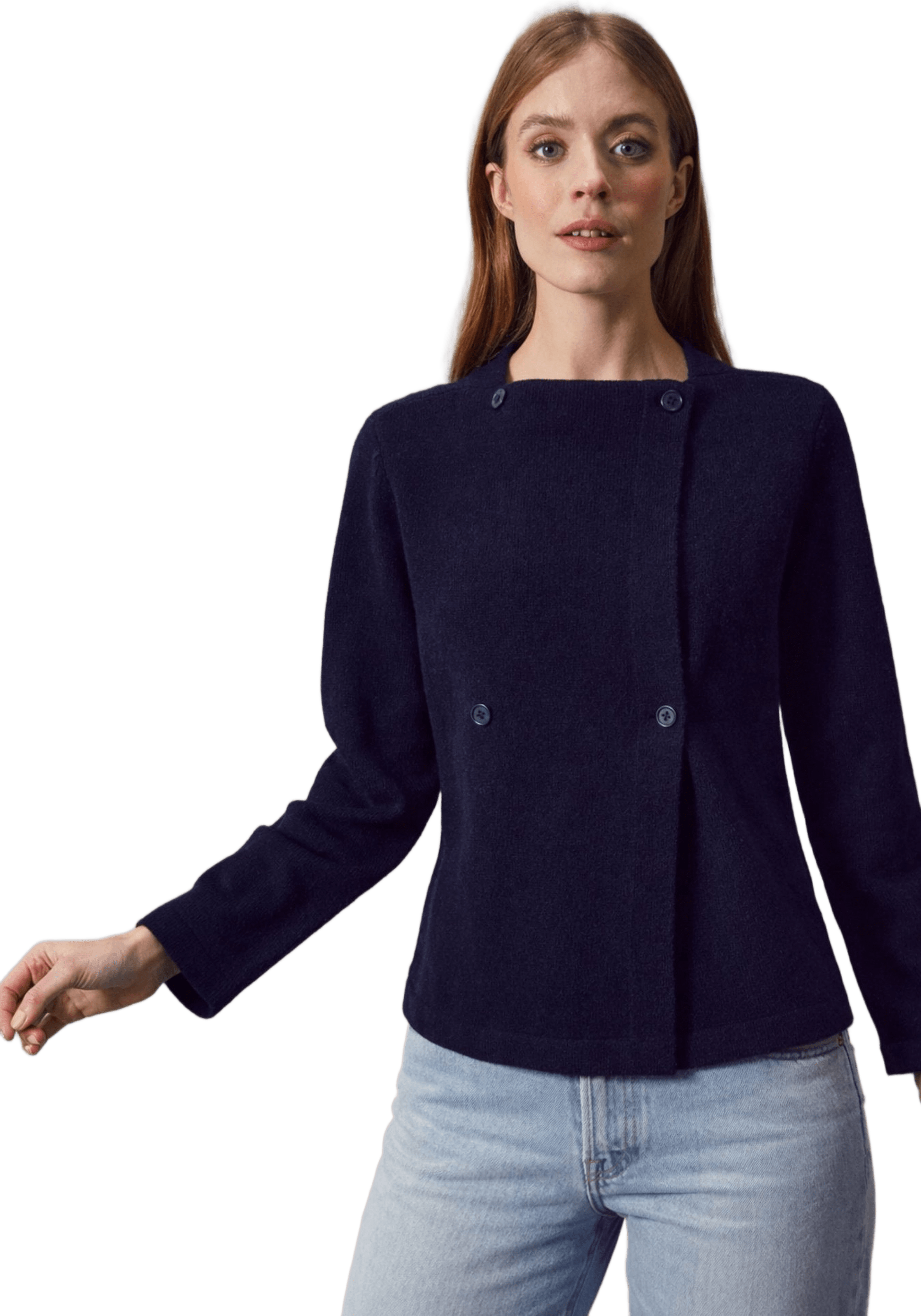 Marlis Cardigan, från Jumperfabriken, i färgen navy.