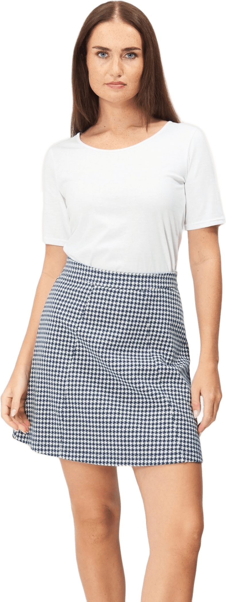 Madeleine Skirt Houndstooth Navy