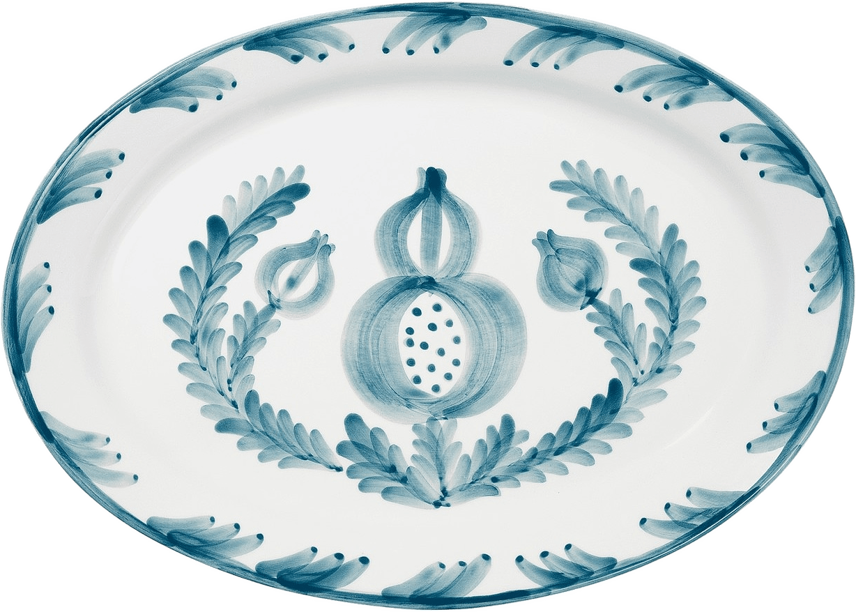 Pomegranate Serveringsfat - 32 Cm, från Pick A Poppy, i färgen teal.