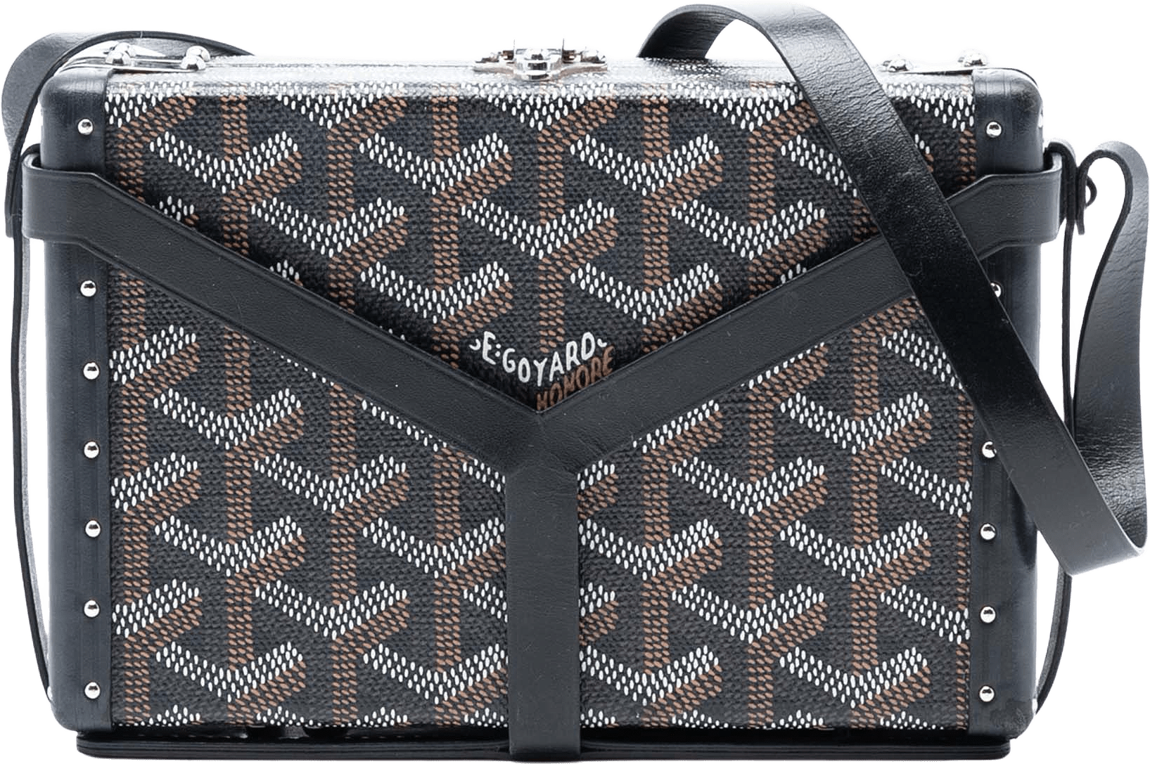 Goyard Goyardine Minaudiere Trunk Bag, från Luxclusif, i färgen black.