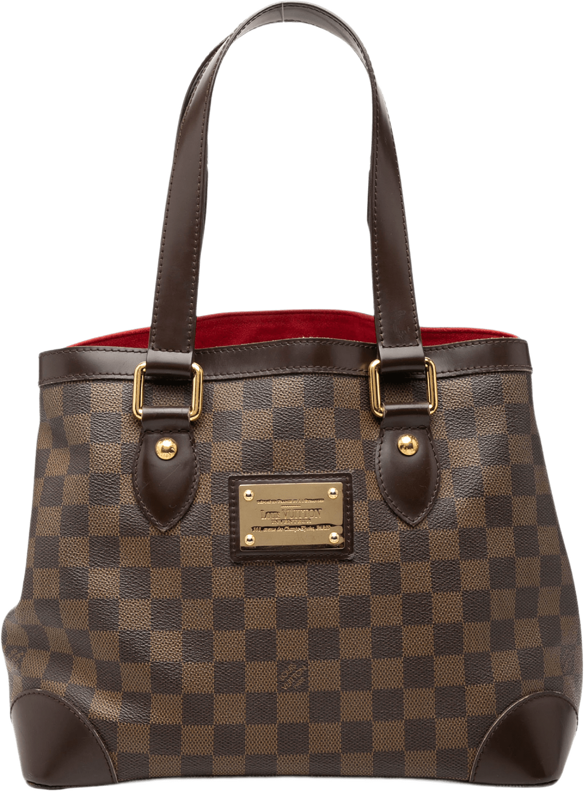 Louis Vuitton Damier Ebene Hampstead Pm, från Luxclusif, i färgen brun.