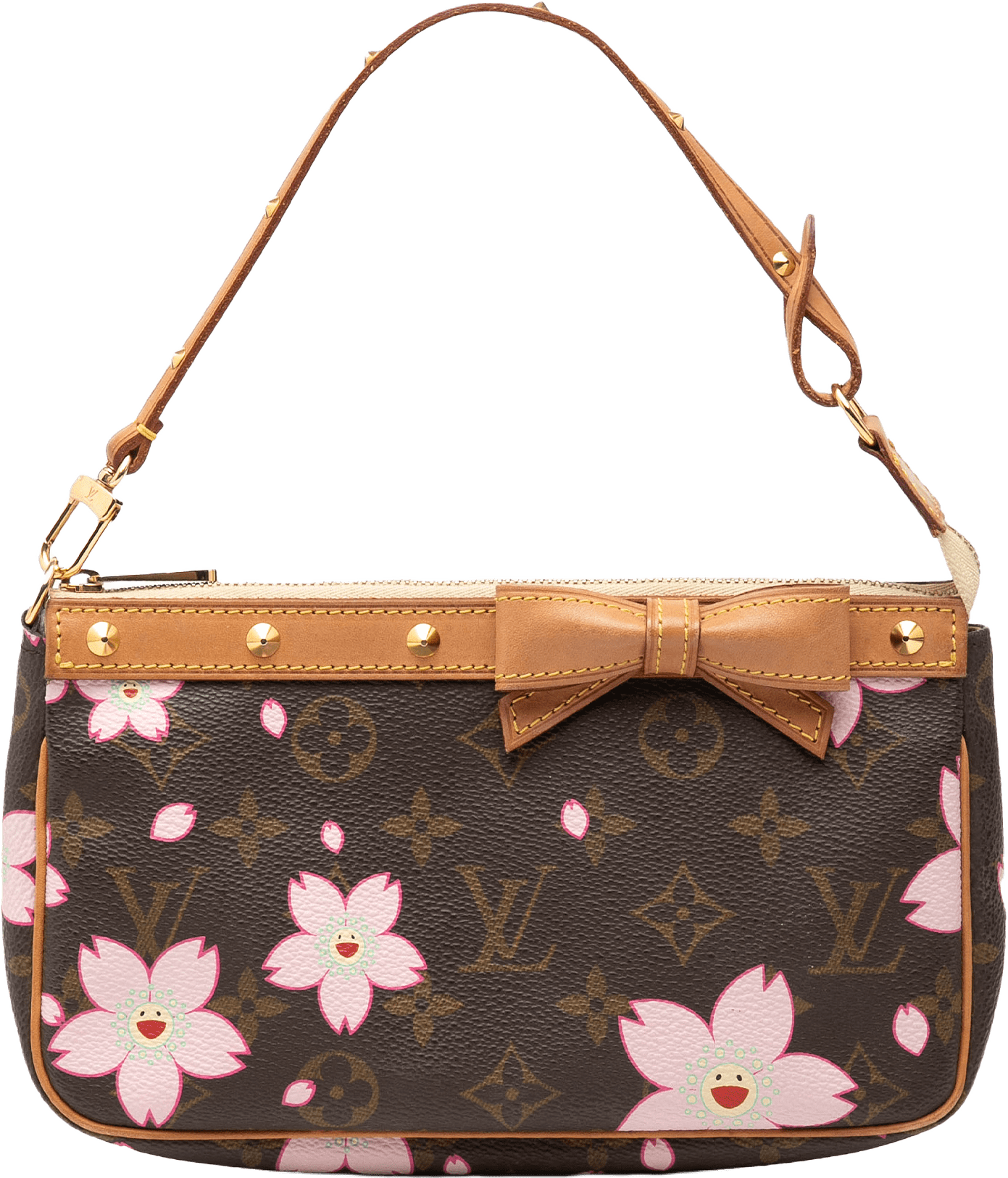 Louis Vuitton Takashi Murakami Monogram Cherry Blossom Pochette Accessoires, från Luxclusif, i färgen brown.