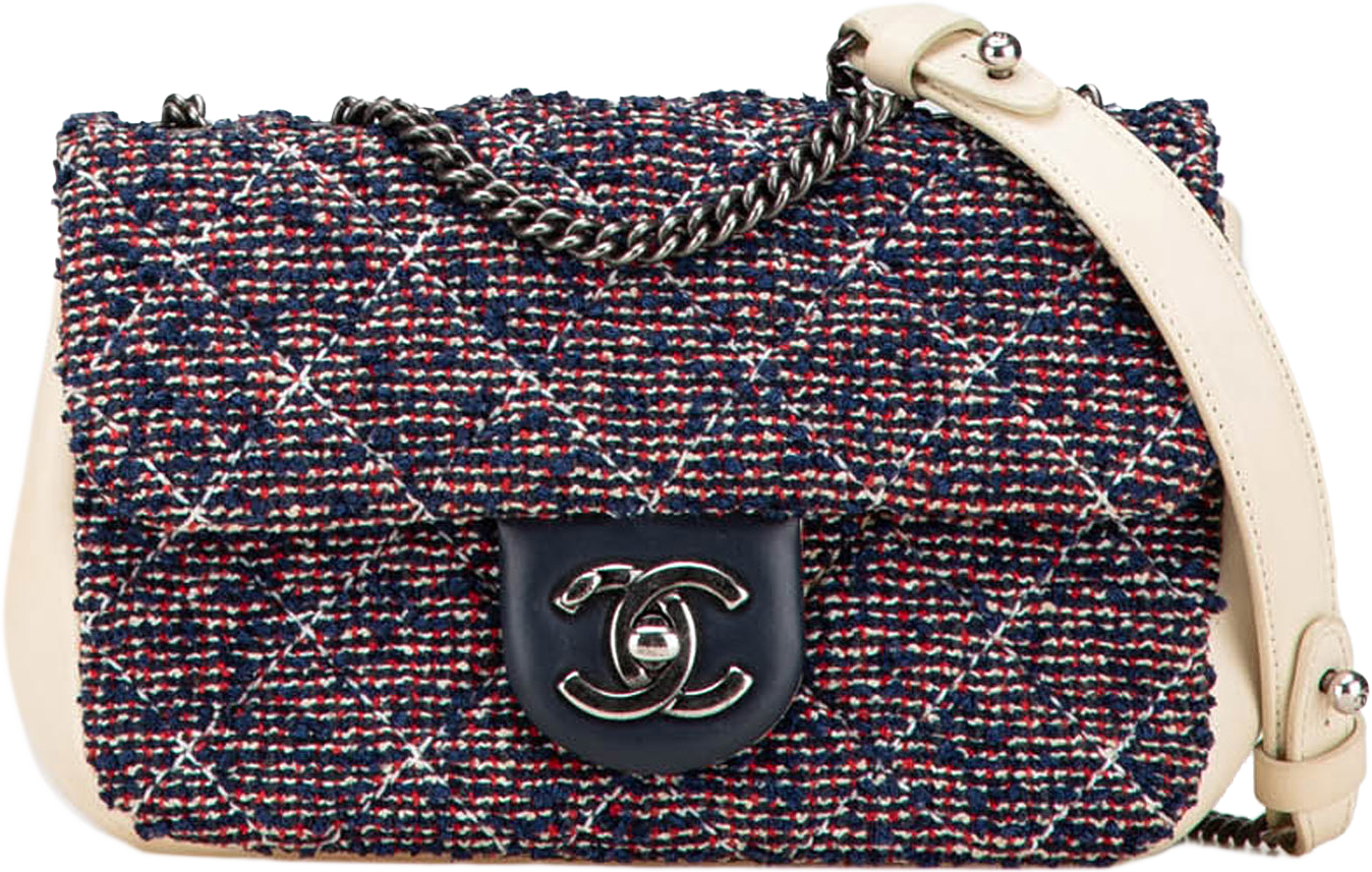Chanel Mini Rectangular Tweed Single Flap