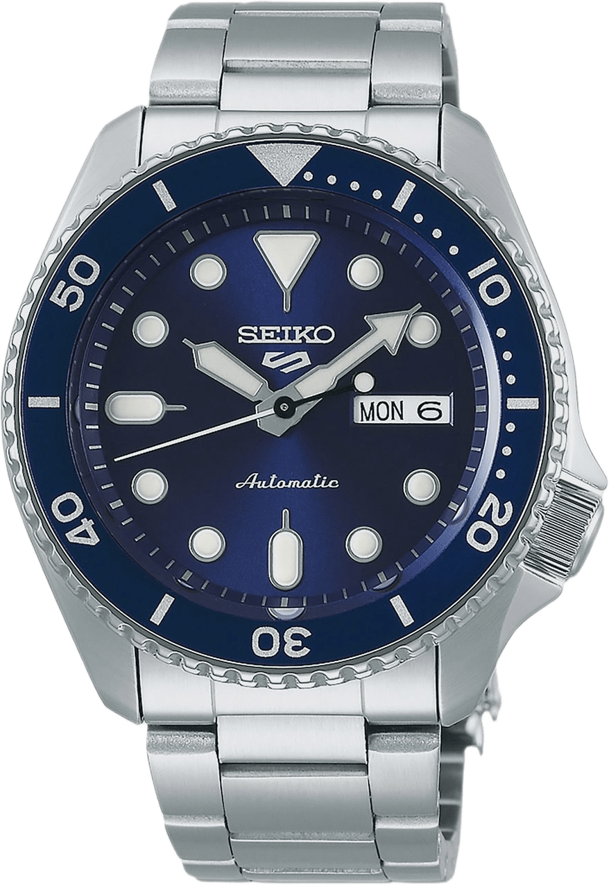 Seiko 5 Sports Automatic Blå/stål, Stållänk - Srpd51k1, från Seiko, i färgen 1.