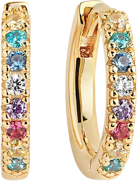 Örhänge Ellera Medio, från Sif Jakobs Jewellery, i färgen rainbow/ gold.