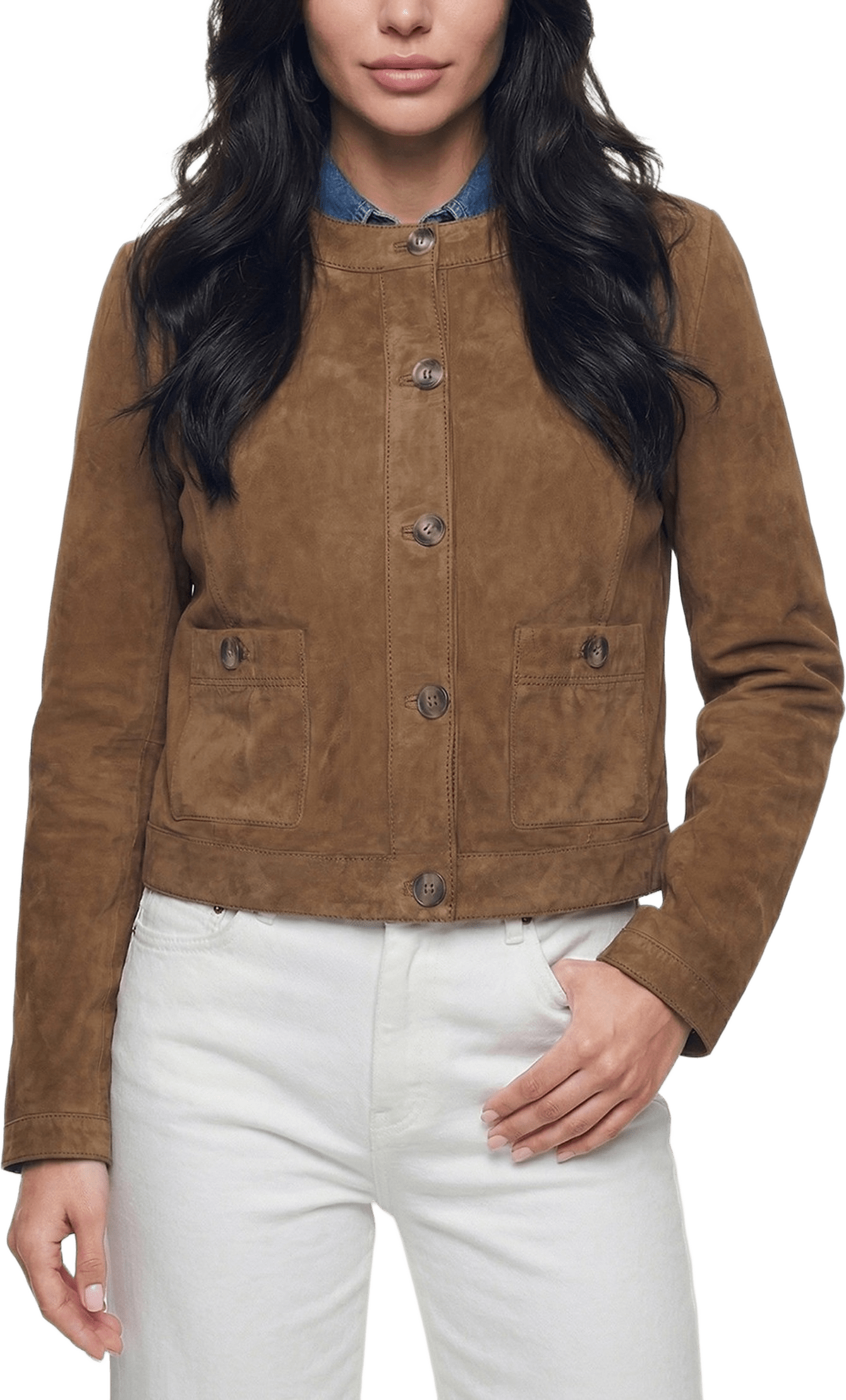 Hallie Jacket, från ROCKANDBLUE, i färgen walnut.