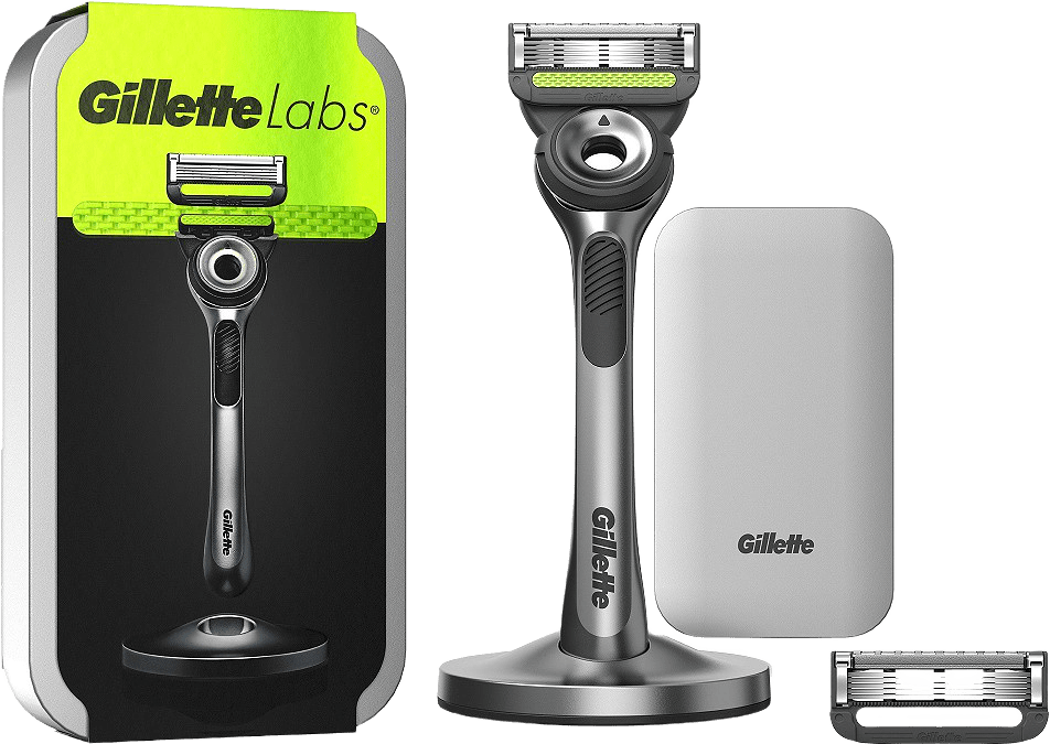 Rakhyvel Med Exfoliating Bar, Inklusive Magnetiskt Ställ, Resefodral Och 2st Rakblad, från Gillette, i färgen Multicolor.