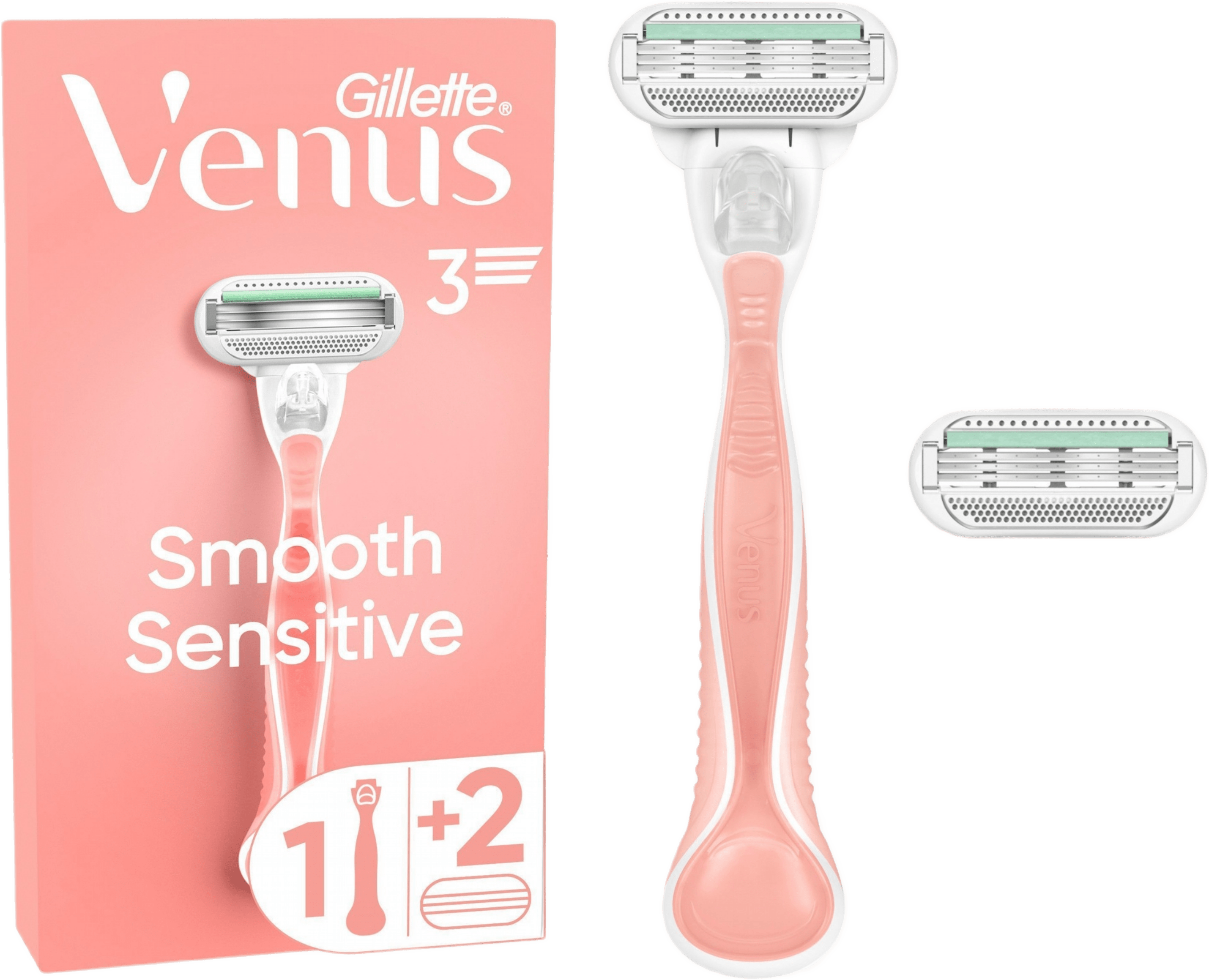 Gillette Venus Smooth Sensitive Rakhyvel, 2 st rakblad