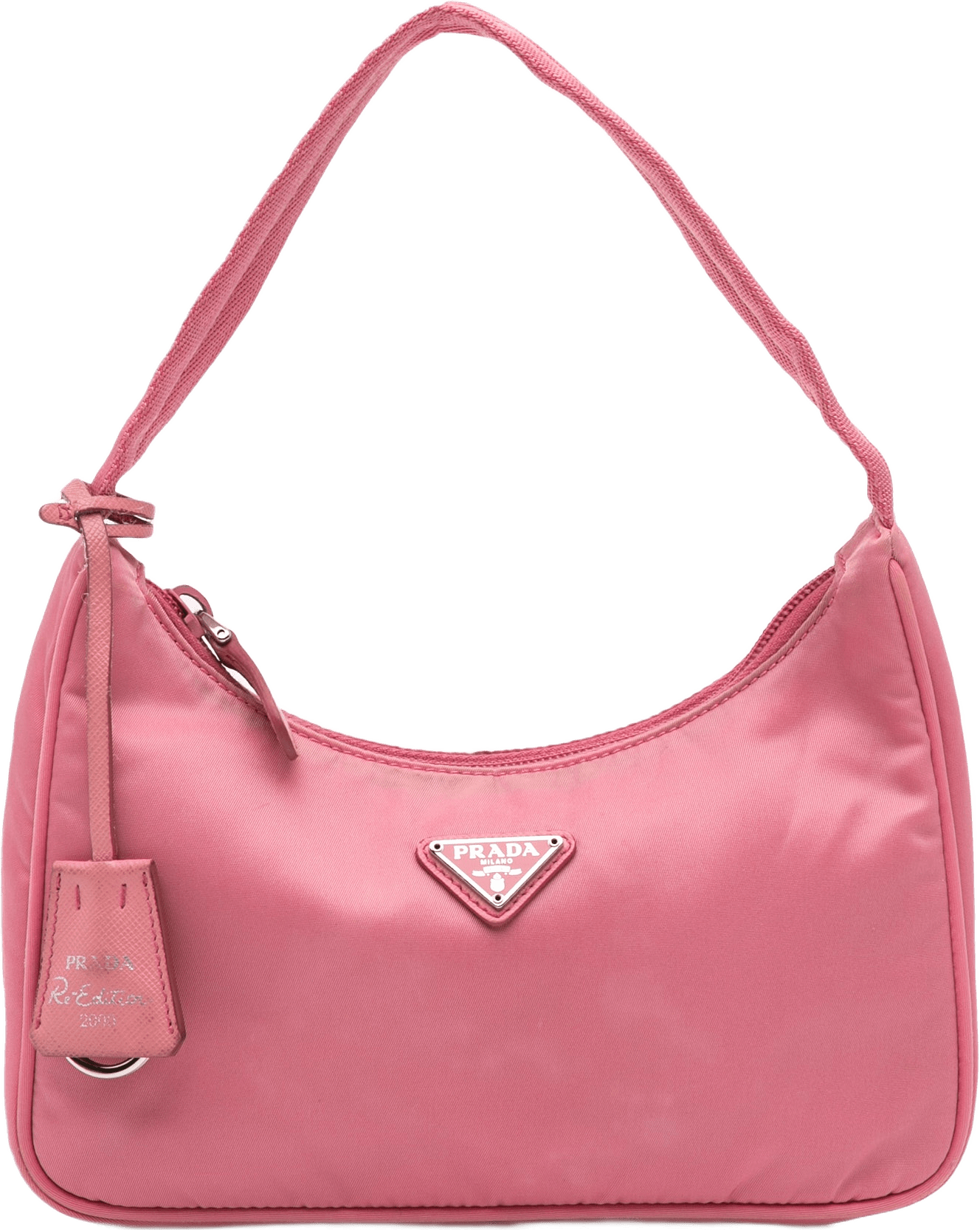 Prada Mini Tessuto Re Edition 2000 Shoulder Bag, från Luxclusif, i färgen salmon.