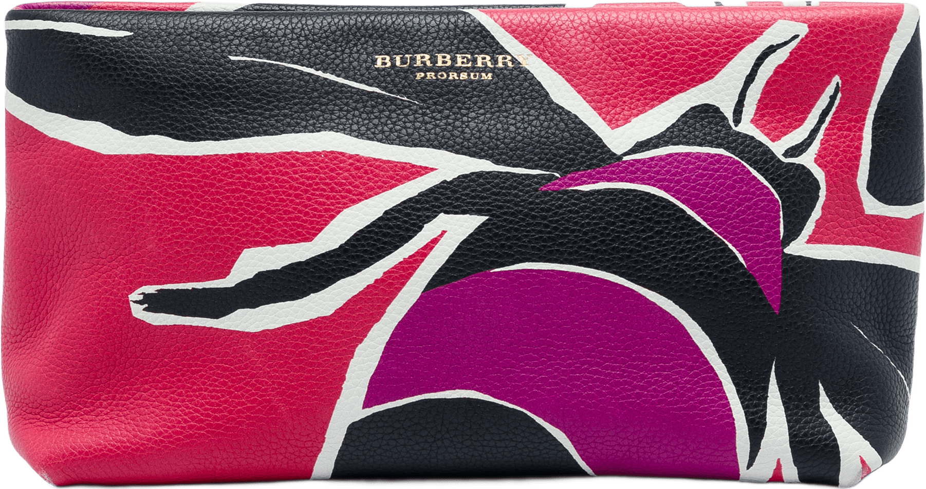 Burberry Prorsum Grained Leather Clutch, från Luxclusif, i färgen rosa.