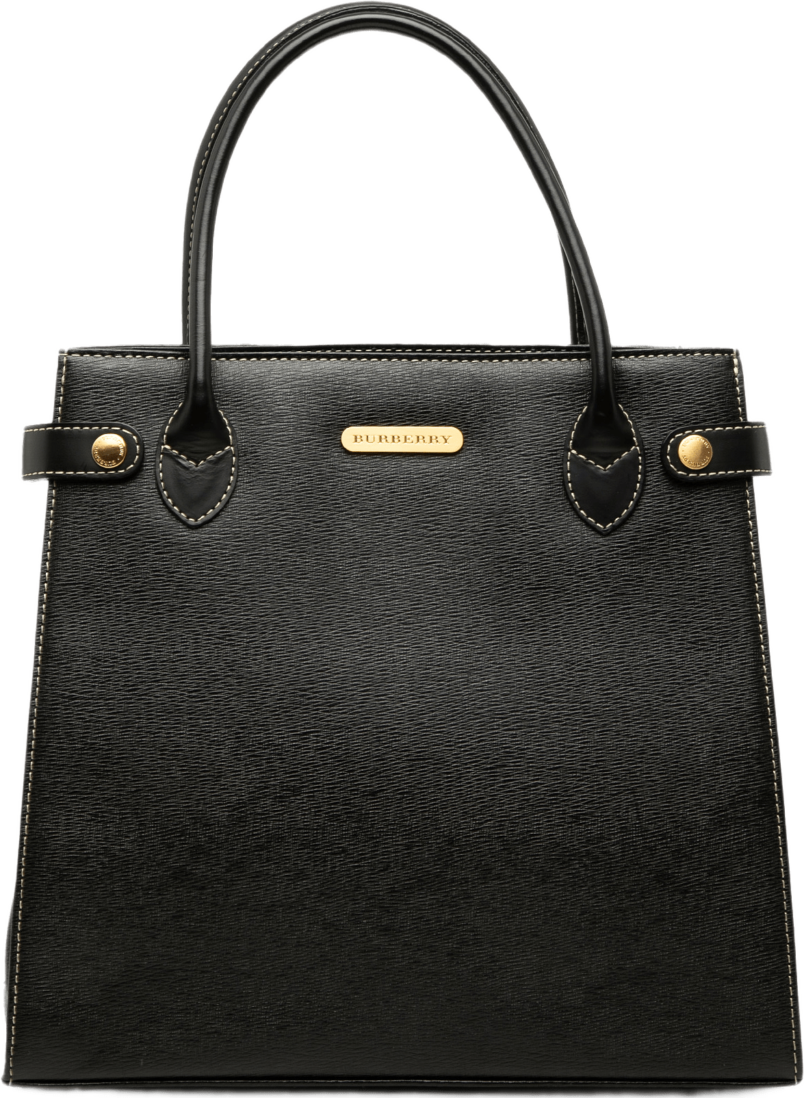Burberry Leather Handbag, från Luxclusif, i färgen svart.