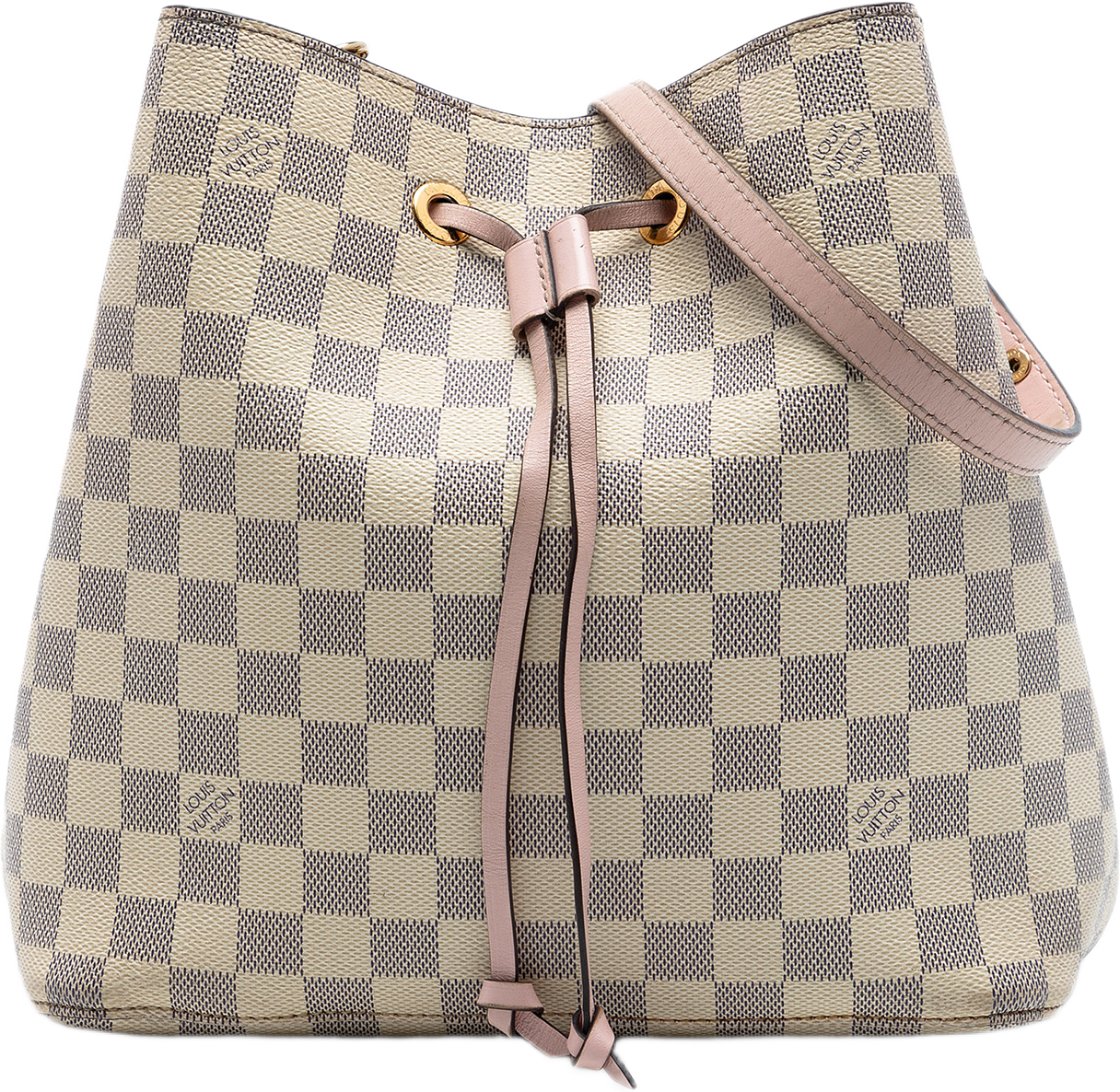 Louis Vuitton Damier Azur Neonoe Mm, från Luxclusif, i färgen white.