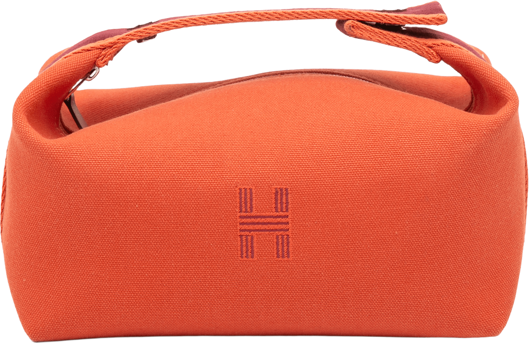 Hermès Small Canvas Bride A Brac Case, från Luxclusif, i färgen dark orange.