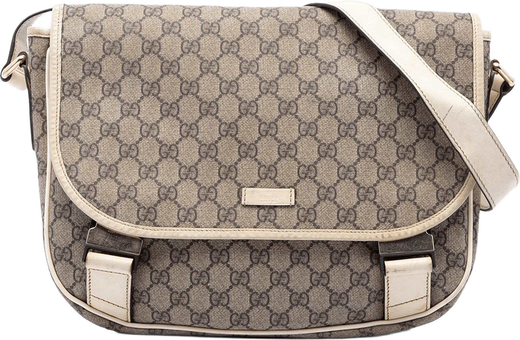 Gucci Gg Supreme Crossbody, från Luxclusif, i färgen beige.