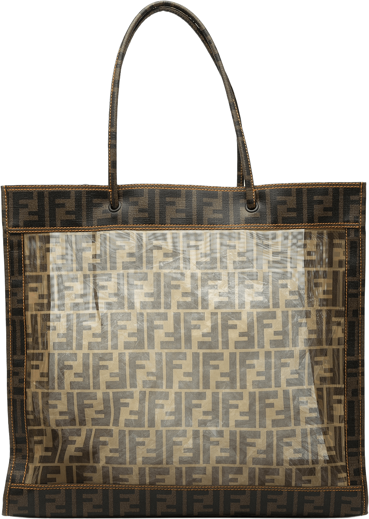 Fendi Large Zucca Mesh Tote, från Luxclusif, i färgen brown.