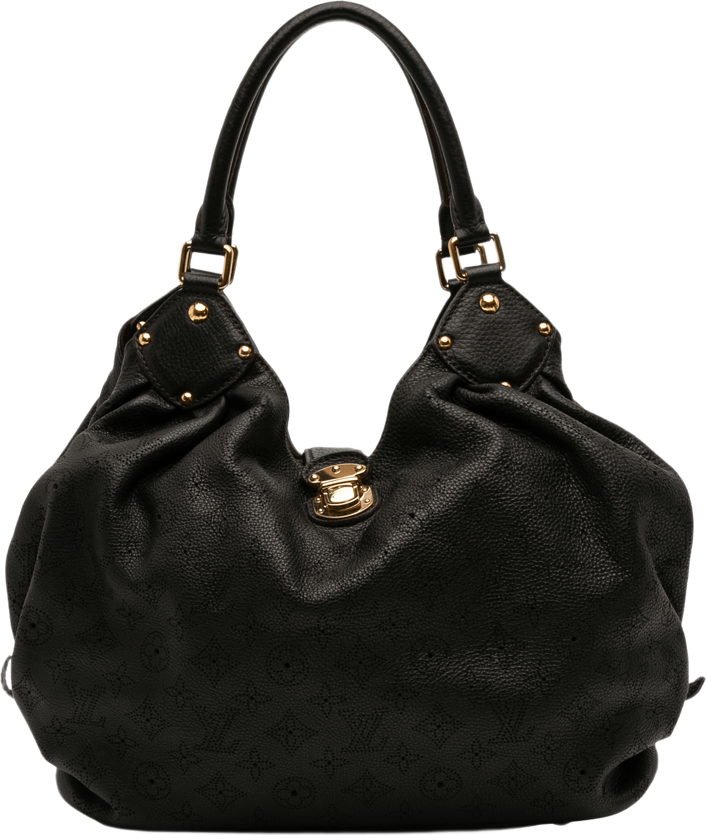Louis Vuitton Monogram Mahina L, från Luxclusif, i färgen black.