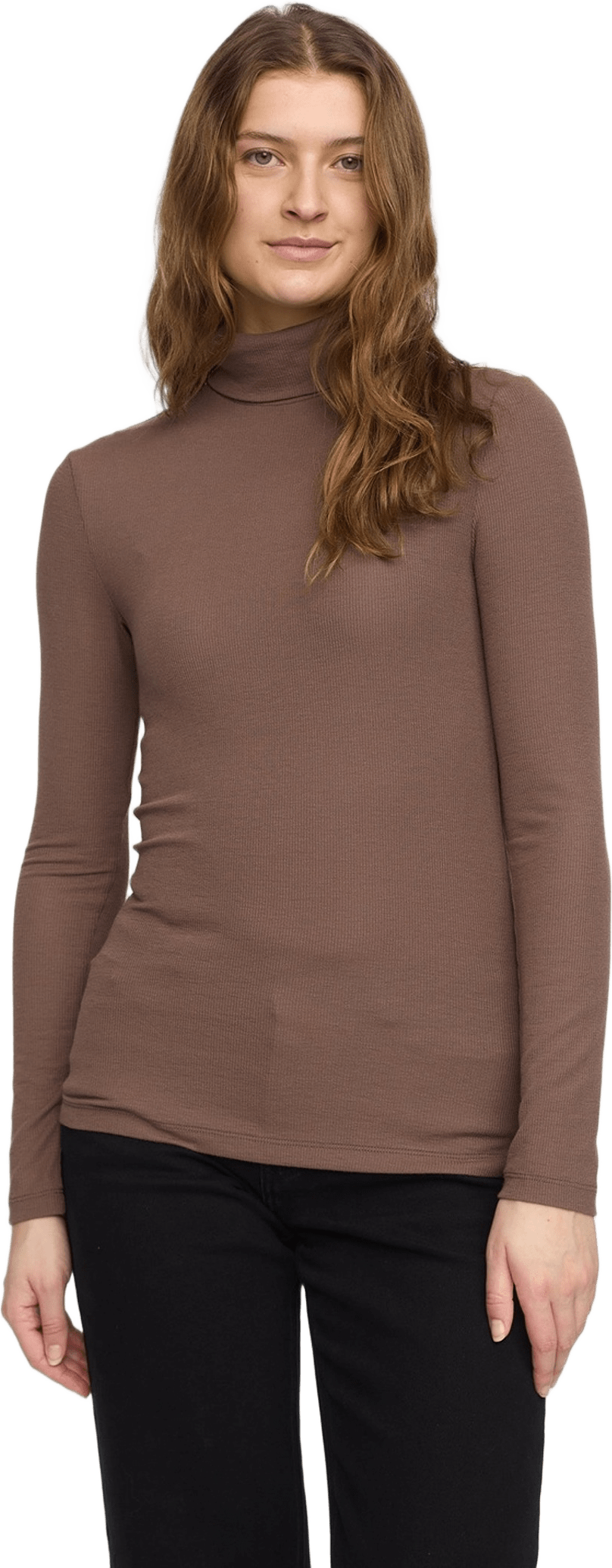 Srmarla Rollneck Knit, från Soft Rebels, i färgen coffee quartz melange.