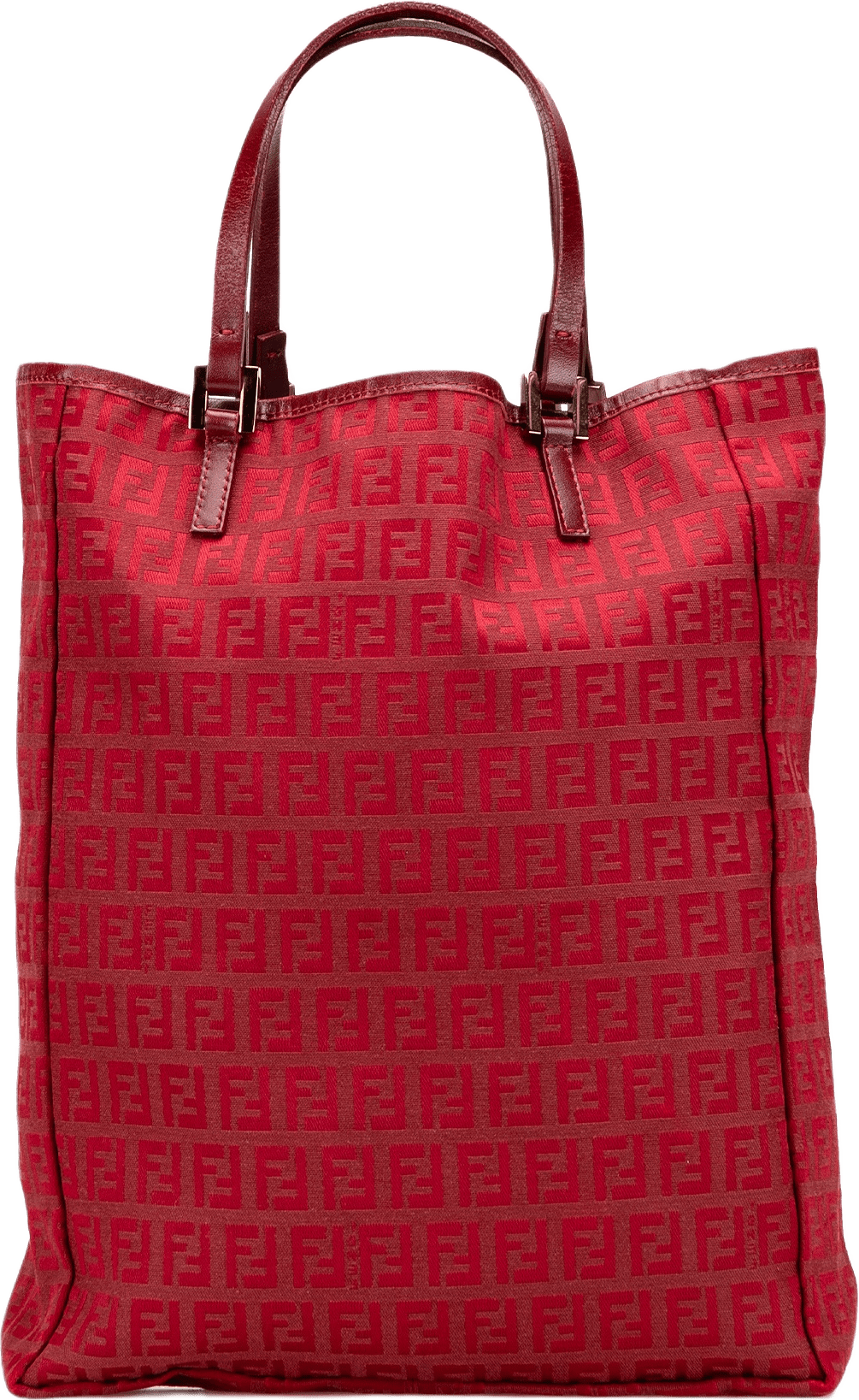 Fendi Zucchino Canvas Tote, från Luxclusif, i färgen red.