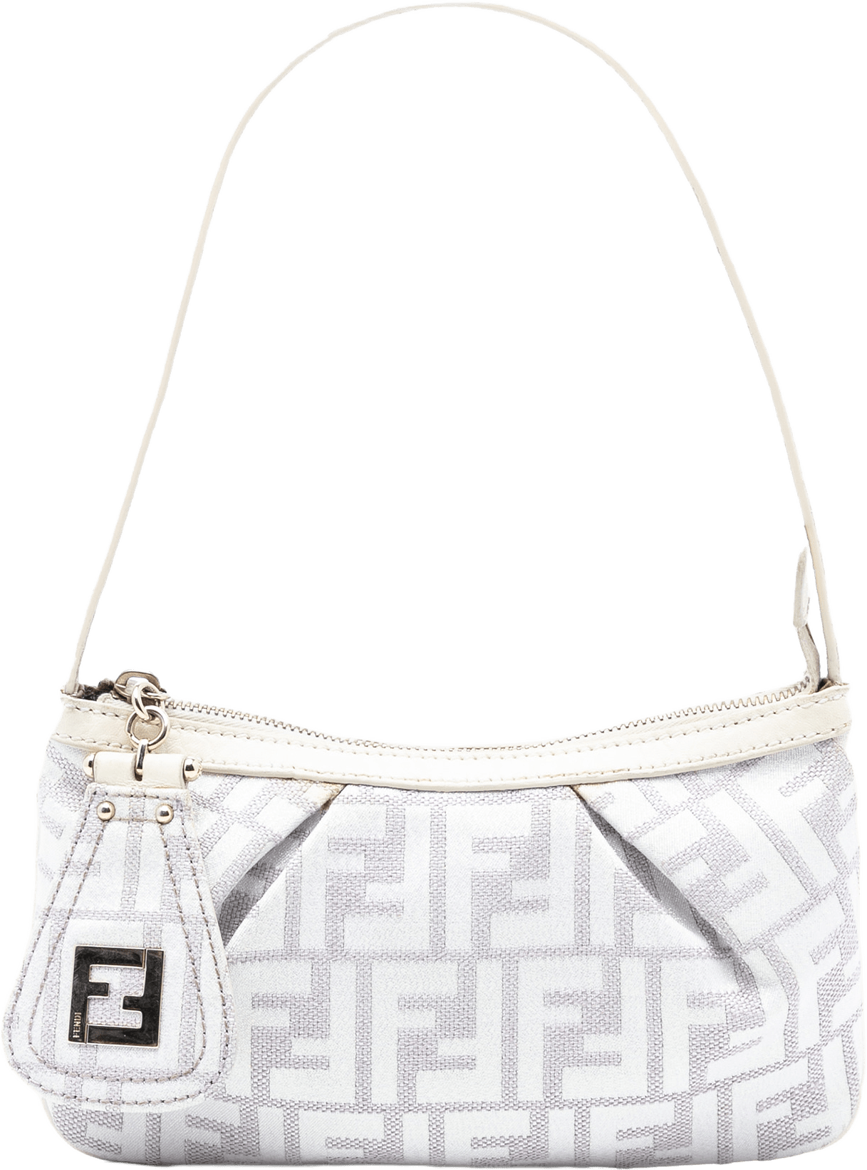 Fendi Zucca Canvas Pochette, från Luxclusif, i färgen light purple.