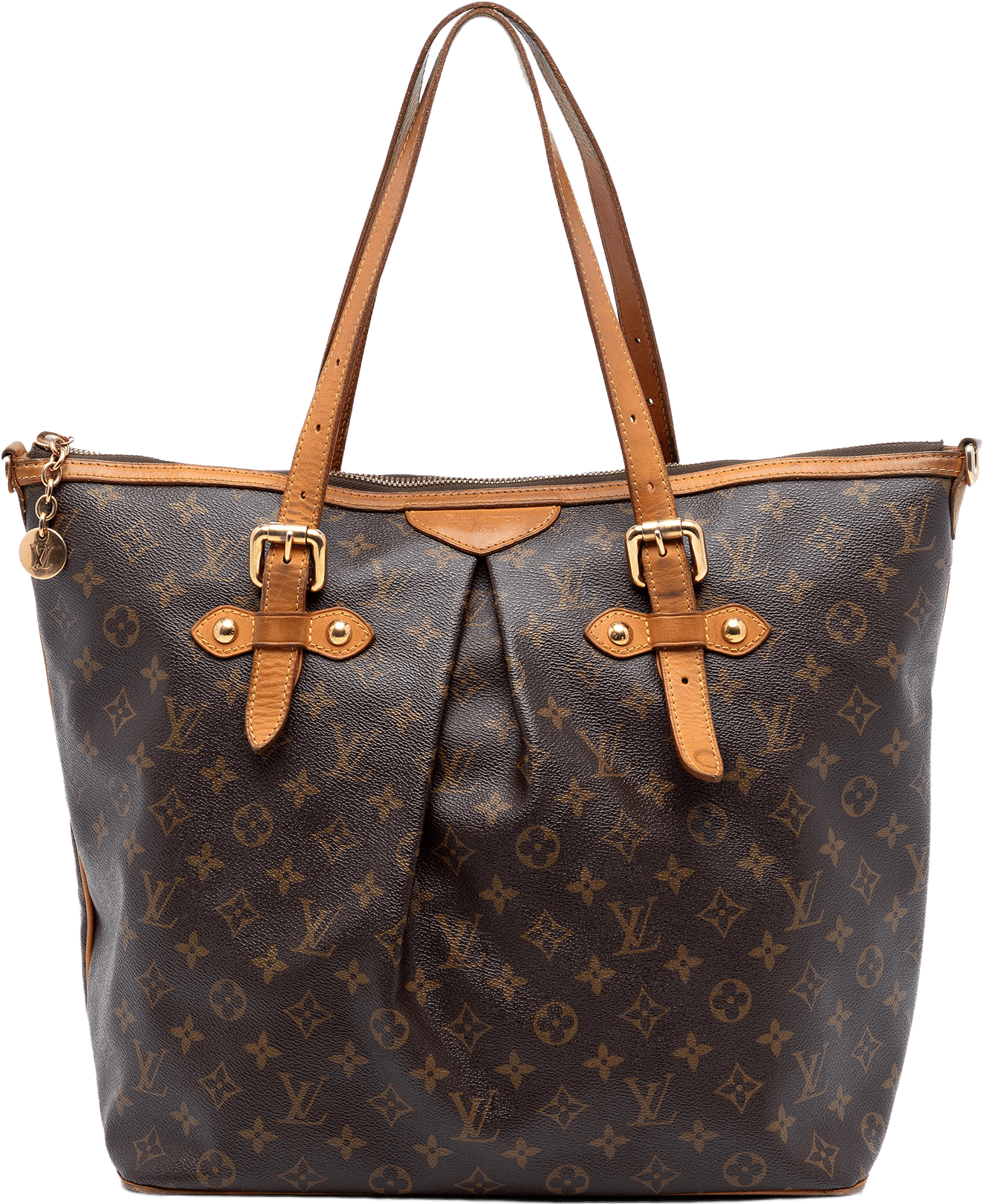 Louis Vuitton Monogram Palermo Gm, från Luxclusif, i färgen brown.