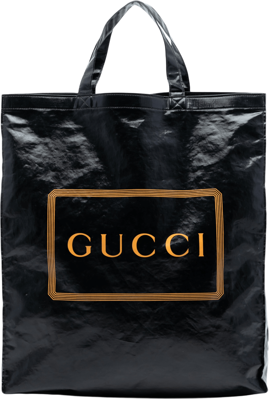 Gucci Pvc Coated Canvas Logo Montecarlo Tote, från Luxclusif, i färgen black.