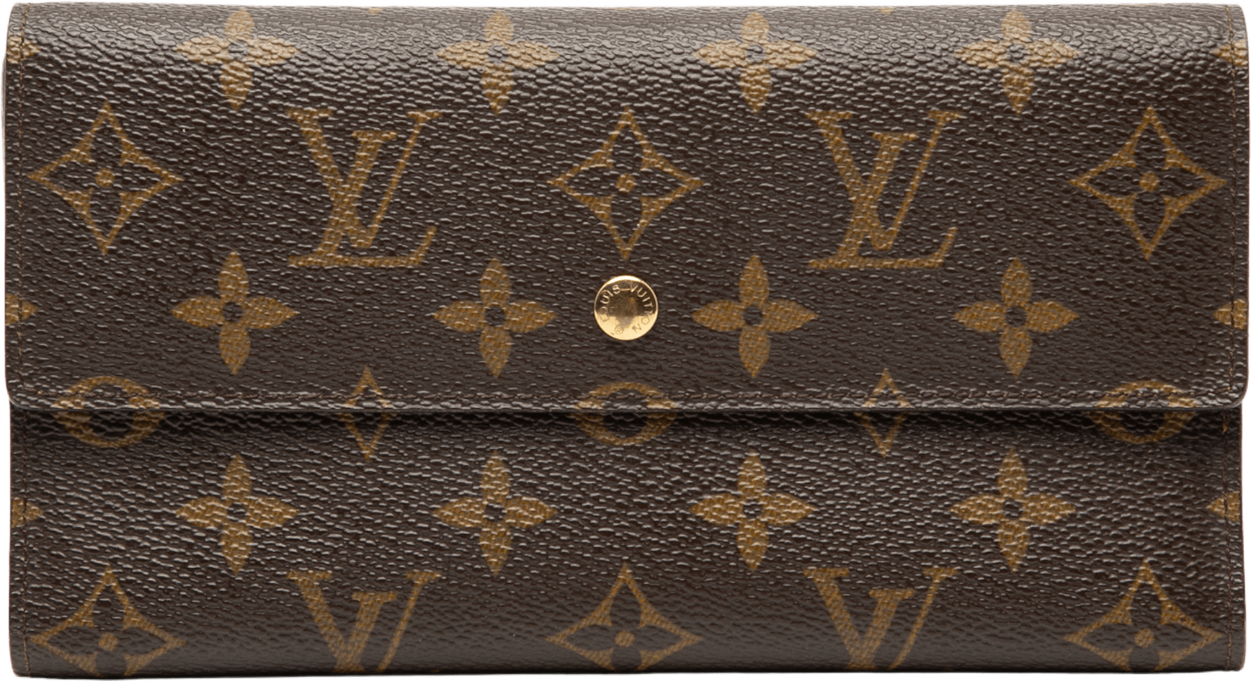 Louis Vuitton Monogram Porte Tresor International, från Luxclusif, i färgen brown.