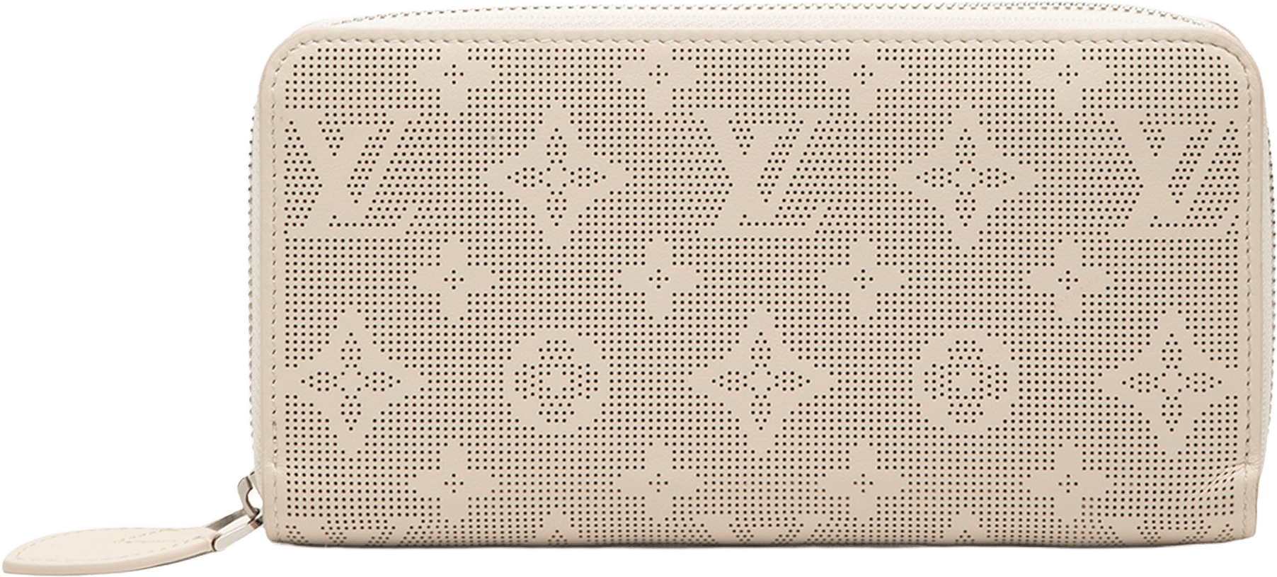 Louis Vuitton Monogram Mahina Reverse Zippy Wallet, från Luxclusif, i färgen light beige.