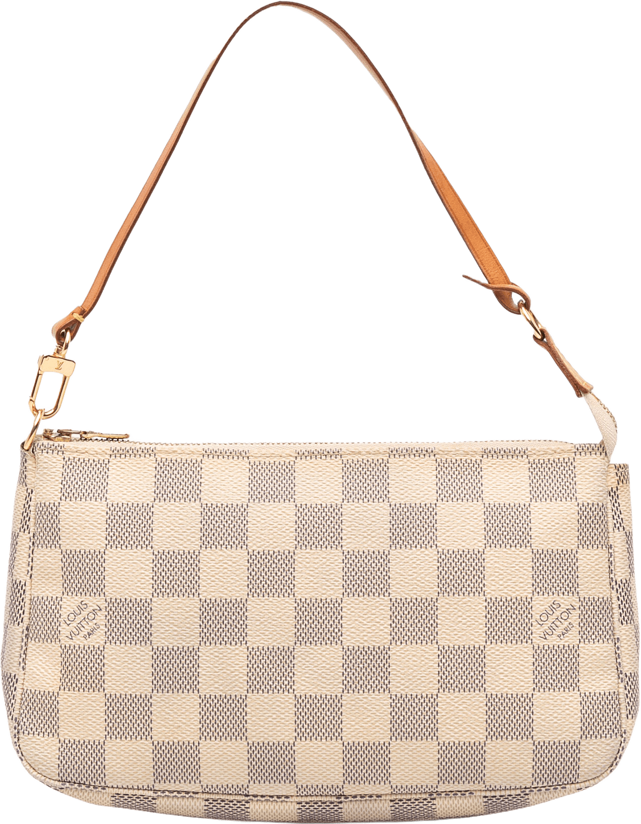 Louis Vuitton Damier Azur Pochette Accessoires, från Luxclusif, i färgen white.