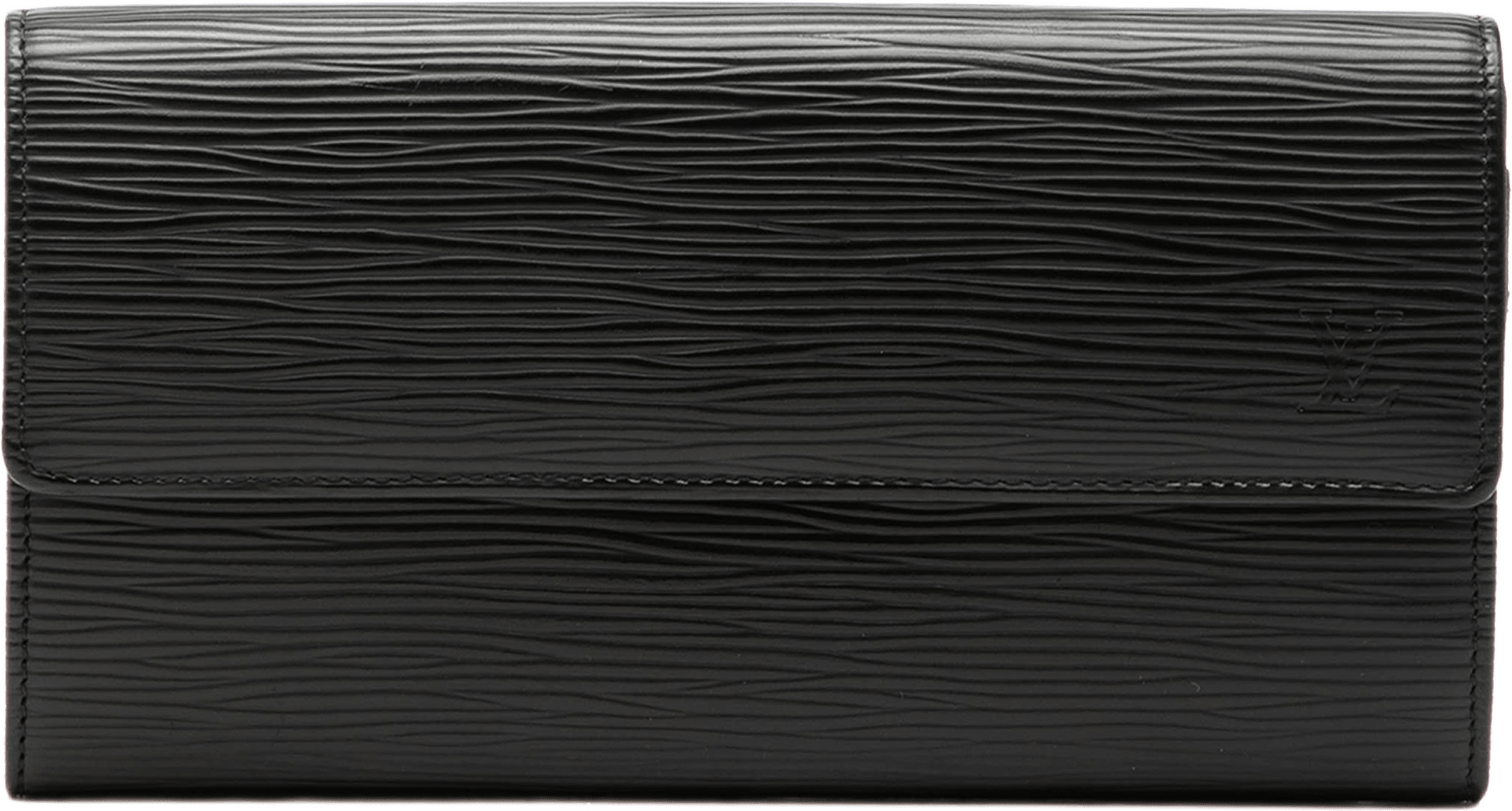 Louis Vuitton Epi Sarah Long Wallet, från Luxclusif, i färgen black.